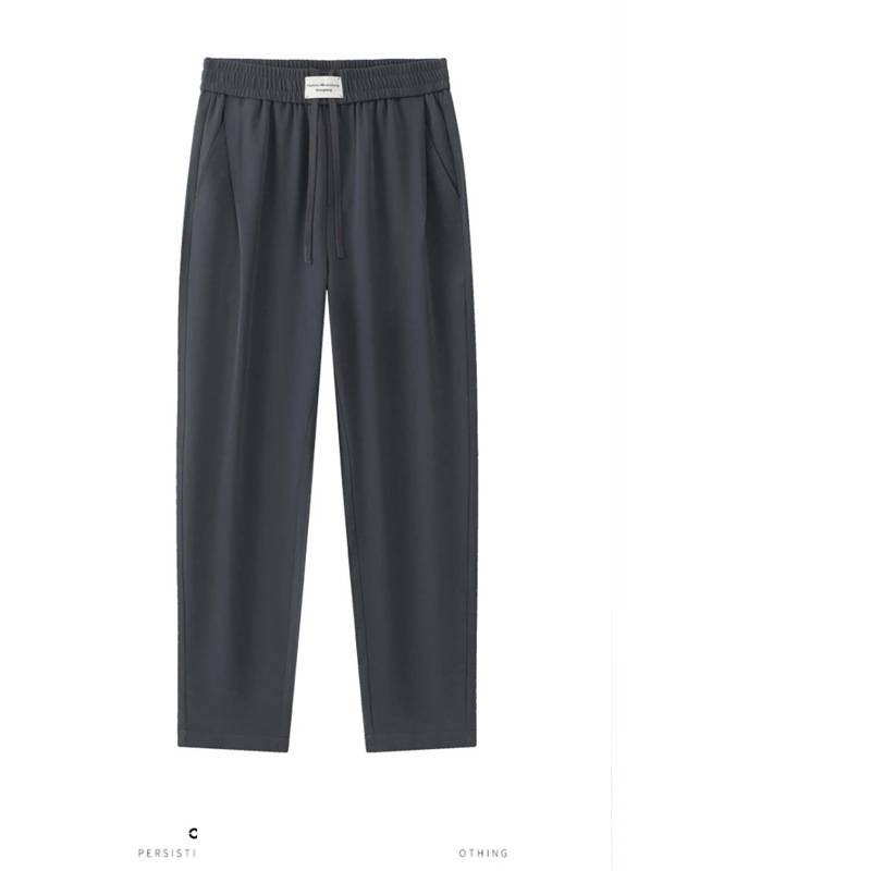 Pantalones chinos drapeados para hombre: pantalones de verano transpirables con corte holgado y silueta entallada unisex para un estilo informal elegante y de oficina._voghion.com