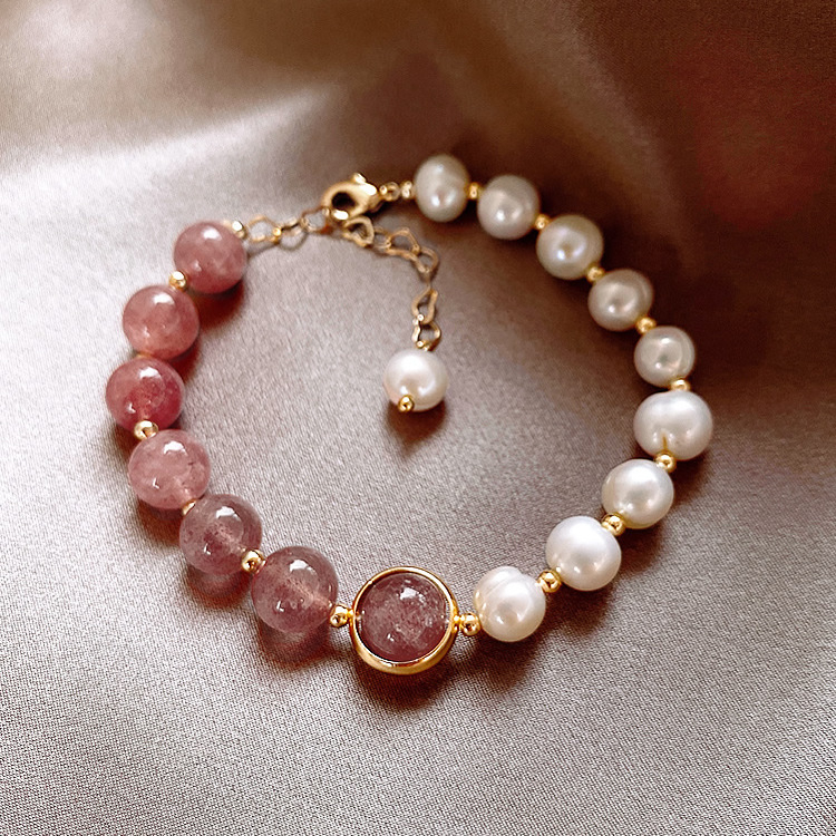 Bracelet en cristal de perles naturelles pour femmes, bijoux fantaisie, bracelet pour femmes_voghion.com
