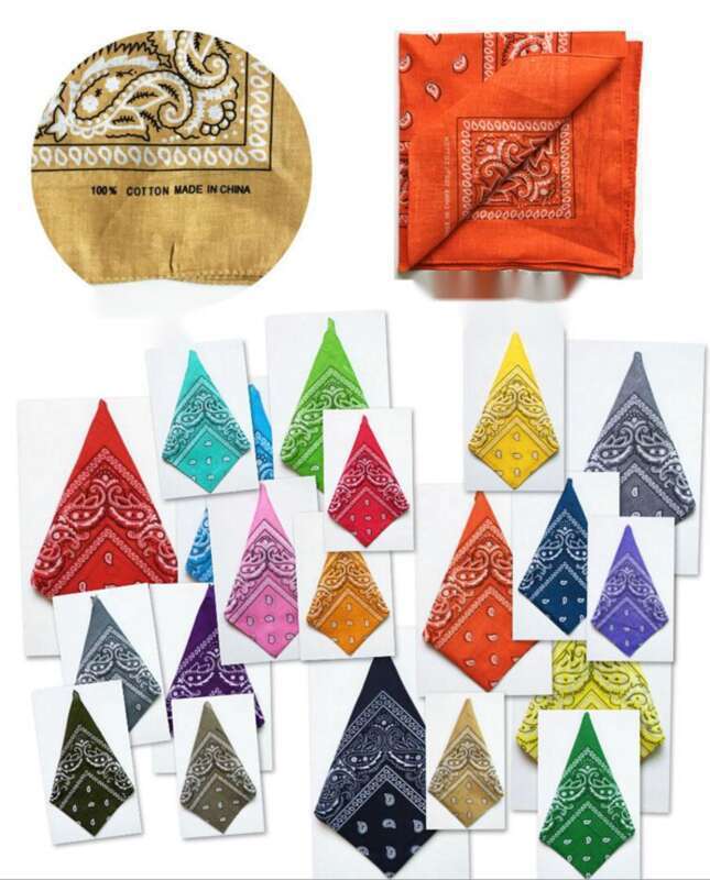 Cotton Cashew Flower Amoeba Square Scarf Paisley Street Dance Magic Headband Mask Bandana Off Road_voghion.com