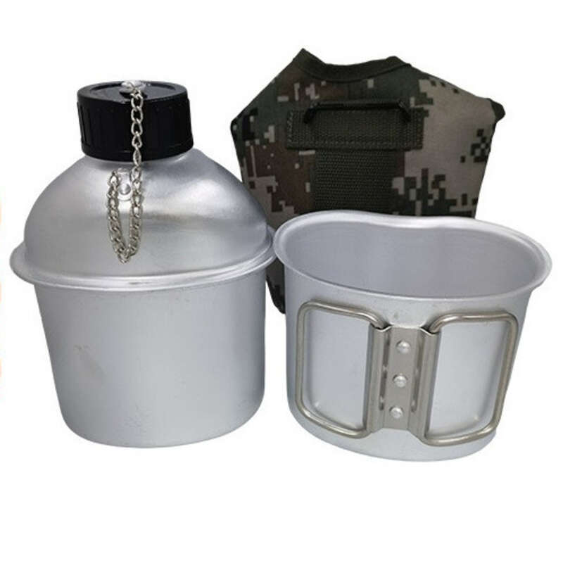 Portable Outdoor Stove Set, Portable American Camouflage Kettle, Military Training New Camping Water_voghion.com