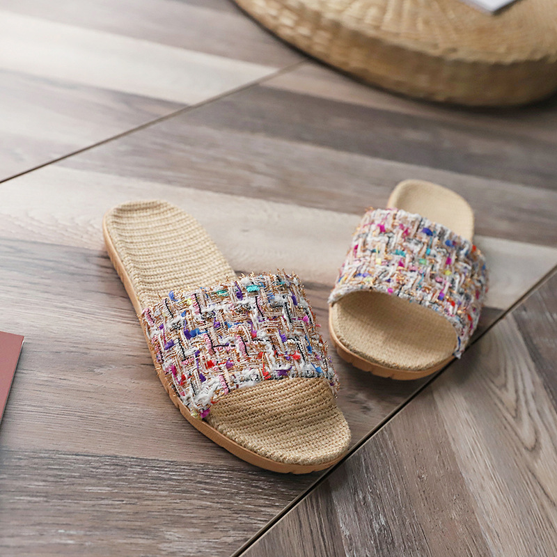Sommer Indoor Atmungsaktive Xinjiang Baumwolle Kinder, Kleiner Stil, Vier Jahreszeiten Offene Zehen Boden Leinen Hausschuhe Für_voghion.com