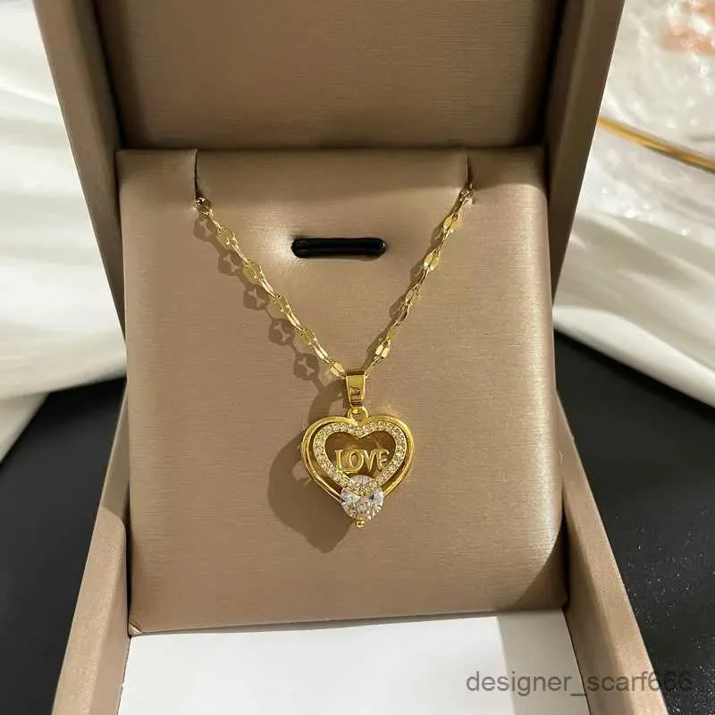 Necklaces Fashion European And American Necklace Shiny Jewelry Love You Always In My Heart Pendant Gift_voghion.com