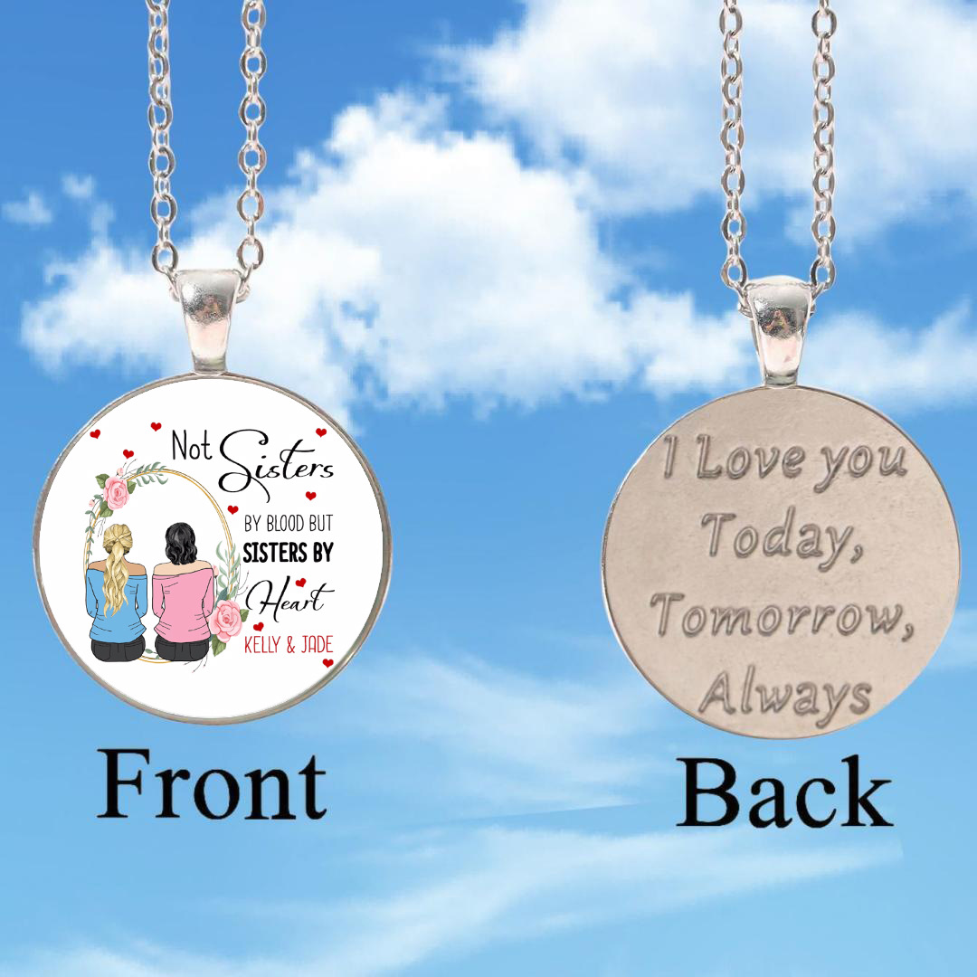 Collana con ciondolo fotografico in vetro rotondo in argento con lettere inglesi alla moda, accessori per gioielli alla moda, regalo_voghion.com