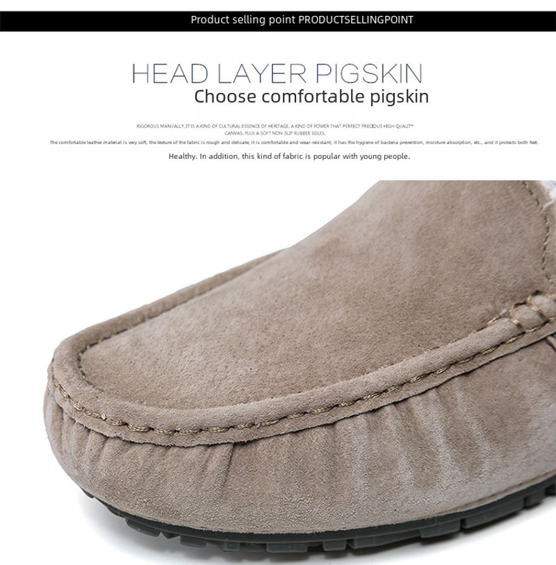 501-3 Wanter Männer Bean Cotton Driving Low-Top Mid-Mouth Flip-On waarm flaach Casual Liederschuhe mat Veet_voghion.com