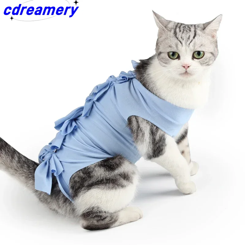Anti-licking Sterilization Cat Clothes Recovery Suit After Surgery Breathable Physiological Puppy Anti-scratch Body Strap Vest_voghion.com