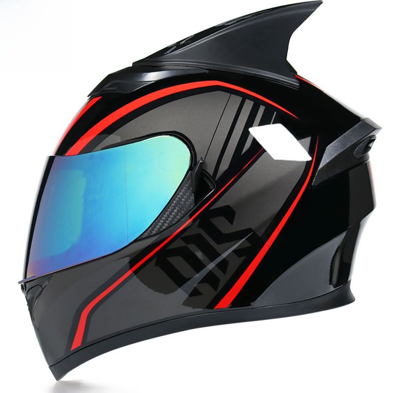Electric Motorcycle Full Helmet Style Cool Summer Rider Scooter With Bluetooth Horns_voghion.com