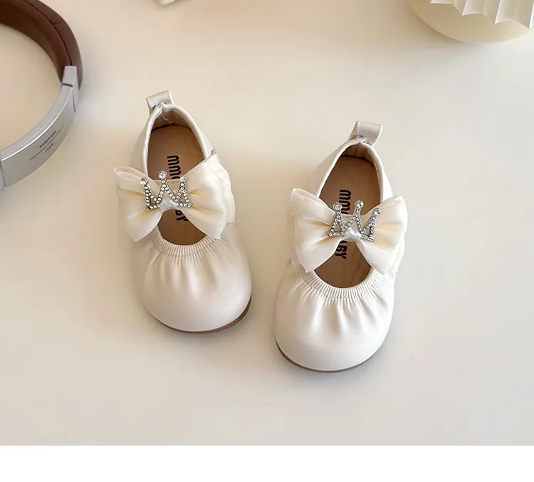 Girls Flats 2025 Fashion Infant Bow Little Kids Soft Sole Pleated Casual Shoes Cutefeet for Toddler Party Wedding Sizes_desvips.com