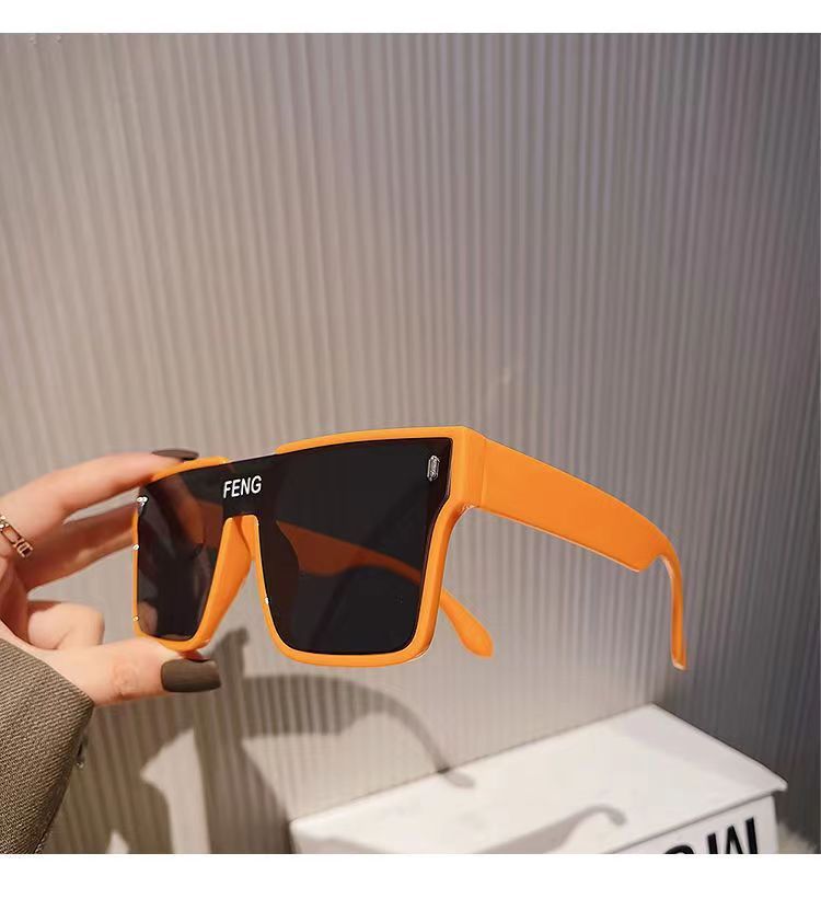 2024 New Personalized Sunglasses with The Same Style of Integrated Large Frame Sunglasses, Trendy Street Photo Sunglasses for Men and Women_voghion.com