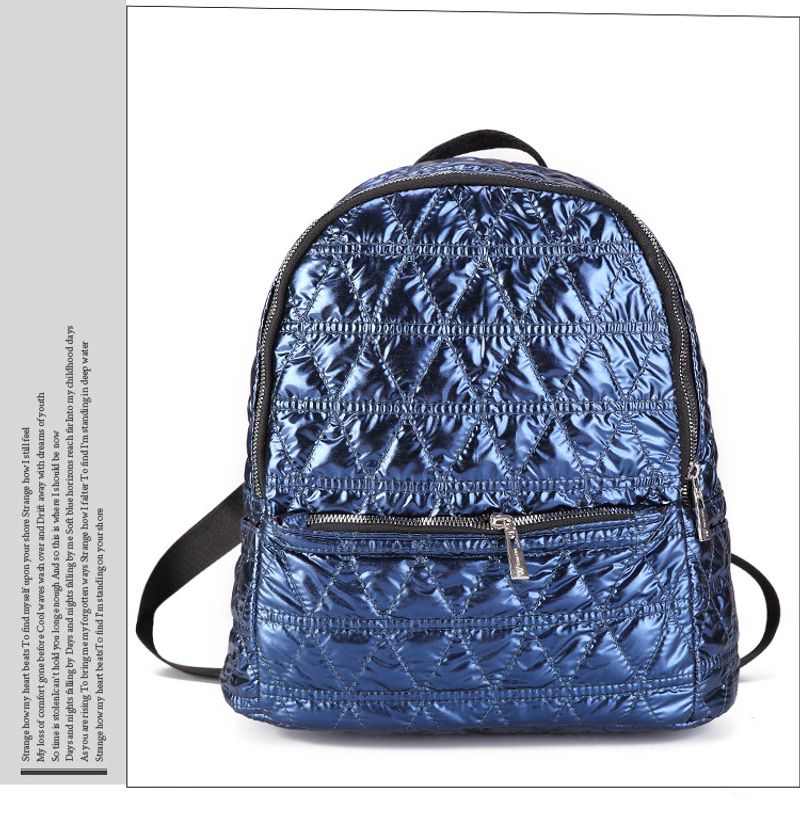 Mochila informal de algodón con tejido de plumón ligero e impermeable_voghion.com