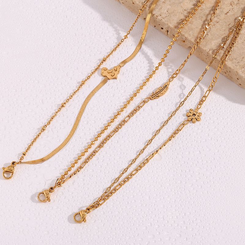 Simple Style Geometric Layered Stainless Steel Bracelets_voghion.com