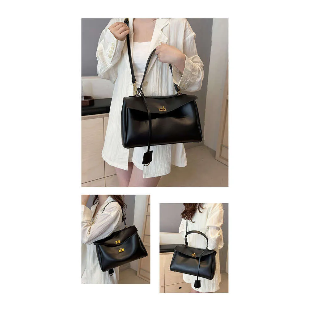 Enkel håndtaske til kvinder i PU-læder med stort håndtag og crossbody-taske til daglig indkøbspose til damer_voghion.com