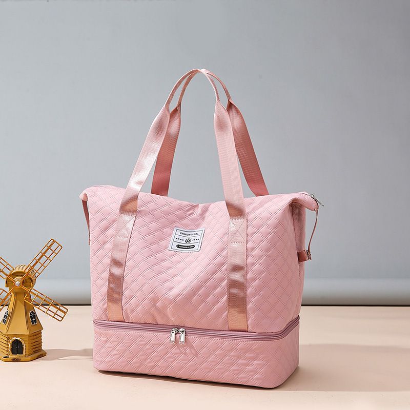 Neue modische trendige Kurzstreckenreise Kleidung aus Oxford-Stoff mit Rautengitter, Handtasche, Geschäftsreise und_voghion.com