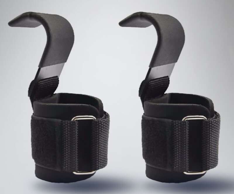 Pull Up Hook Horizontal Bar Training Grip Strength Assistance Wrist Support_voghion.com