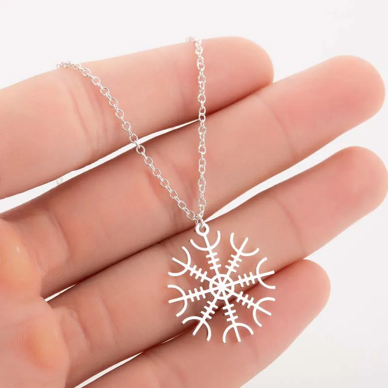 Colliers pendentifs Collier chaîne pour femmes en acier inoxydable Mode Flocon de neige Or rose Cadeaux BijouxPendentif_voghion.com
