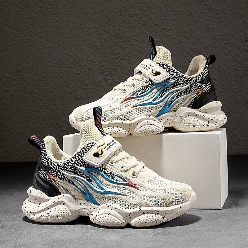 Kid's Clothing boys shoes 2024 spring and autumn new children's mesh sports shoes for middle and large children breathable boys