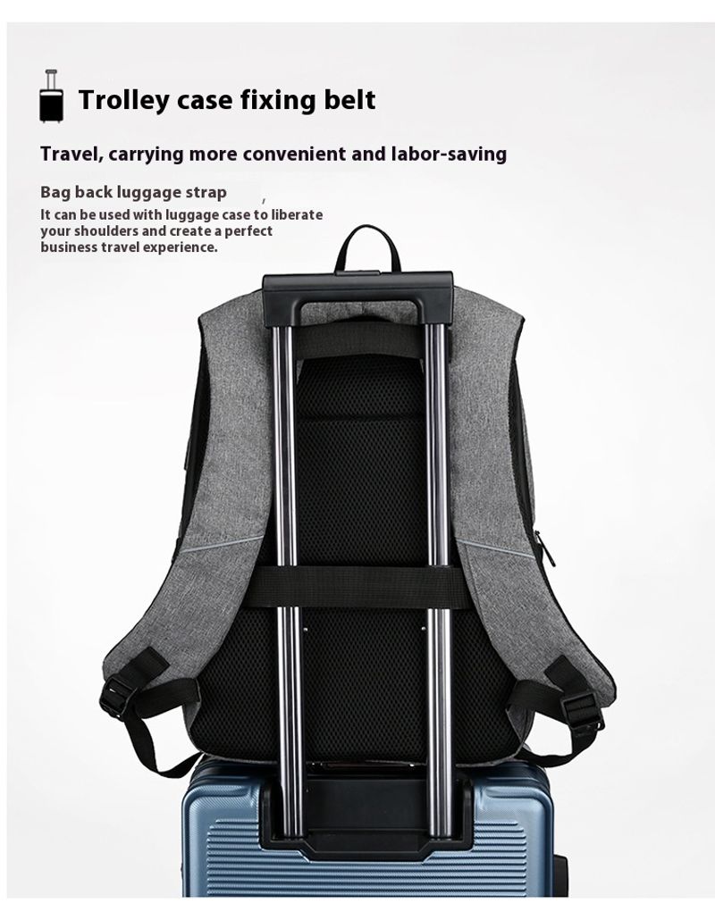 Herren Business Laptop Tasche Multifunktionaler USB Ladeanschluss Große Kapazität Lässiger Rucksack_voghion.com