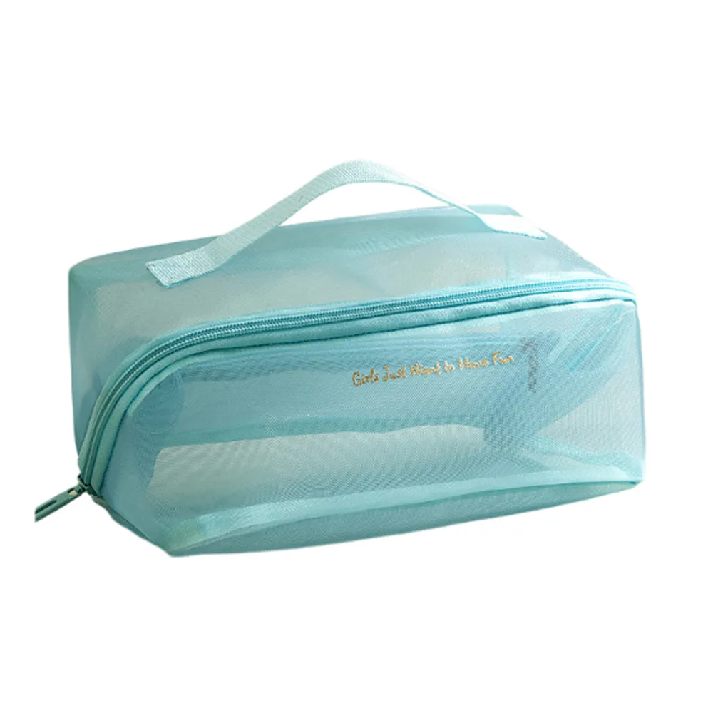 Zipper Transparent Mes Makeup Large Capacity Make Up Toiletry Was Bags Women Travel Portable Cosmetic Bag Storage_voghion.com