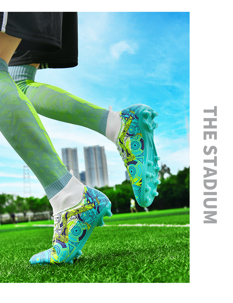 Sapatos de futebol ao ar livre Tênis masculinos Botas de futebol Adolescentes Adultos Crianças Chuteiras Antiderrapantes Ultraleve Unissex Turf Futsal_voghion.com