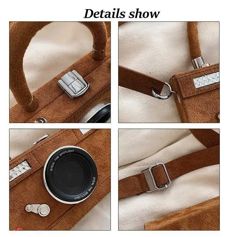 Bolsa tiracolo feminina forma câmera clutch moda personalizada_voghion.com