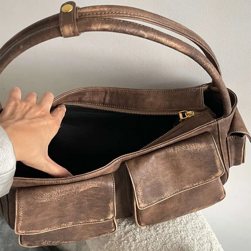 Vintage Y2k Women's Underarm Designer Large Capacity Handbag Wallet New Motorcycle and Bicycle Multi Pocket Shoulder_voghion.com