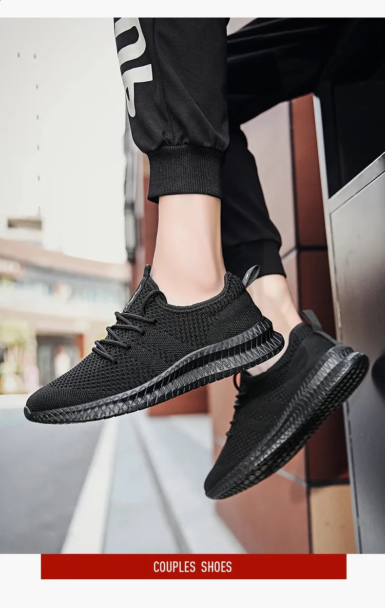 Baskets décontractées printemps-été tendance et confortables en maille pour hommes, chaussures Zapatos Hombre, grande taille 36-46 250122_voghion.com