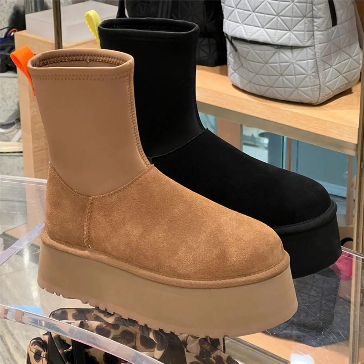 Ultra Mini Snow Boot Fashion Ugh Winter Warm Slim Booties Women Classic Dipper Boots Fur Sheepskin Slides Zippers Suede_voghion.com