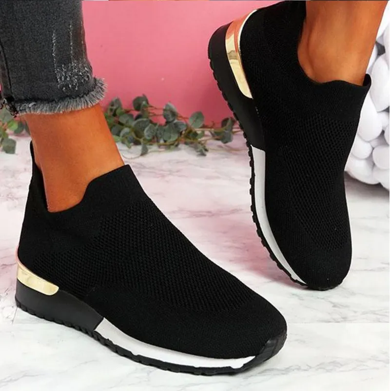 Sneakers donna mesh traspiranti con platform slip-on comode_voghion.com