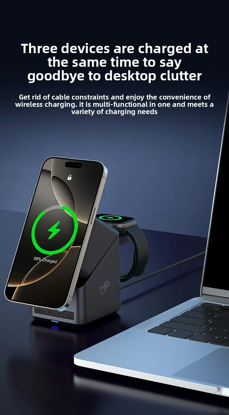 Cross-border Private Mold Four-in-one Rotating Magnetic Wireless Desktop Bracket Is Suitable For Fashion 1615 Mobile Phone_voghion.com