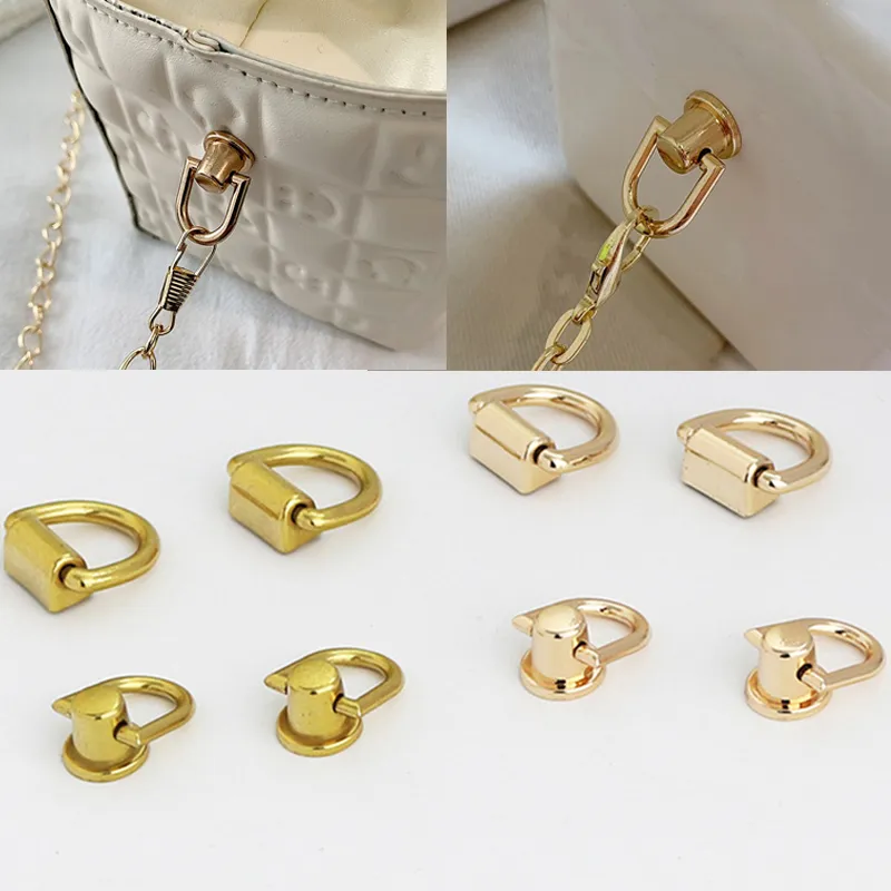 1pcs Metal D-ring Bag Connector Anchor Buckles Arch Bridge With Screws Hanger Hooks Bags Belts Strap Leather Crafts_voghion.com