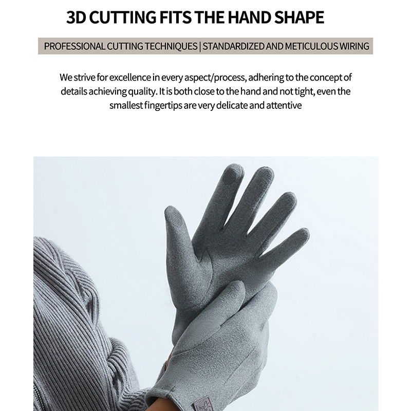 Men's Thermal Fleece Lined Cycling Gloves With Touch Screen_voghion.com