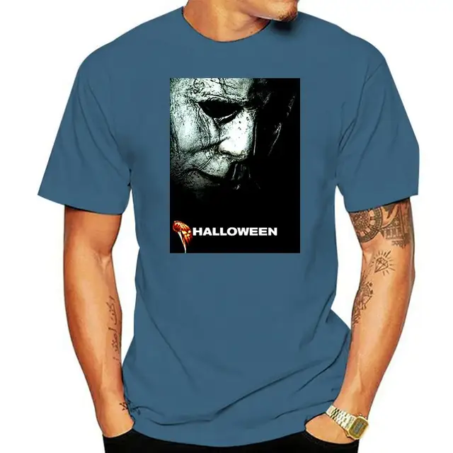 Yeni Cadılar Bayramı Filmi 2022 Michael Myers Korku Erkek Tişörtü Beden S-2Xl Kısa Kollu Tişört_voghion.com
