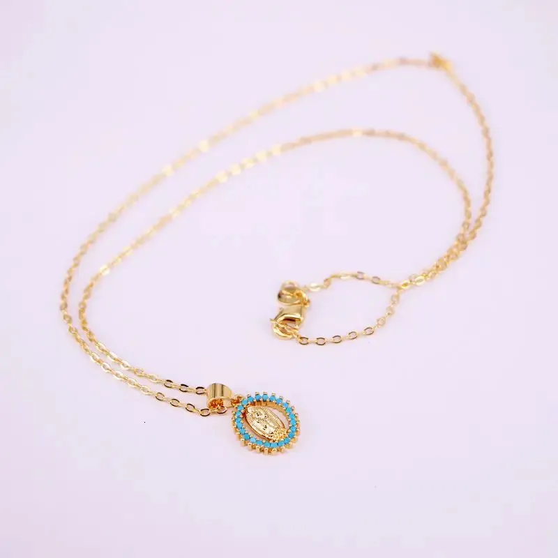 Collier pendentif religieux vierge marie jésus pour femme et homme_voghion.com