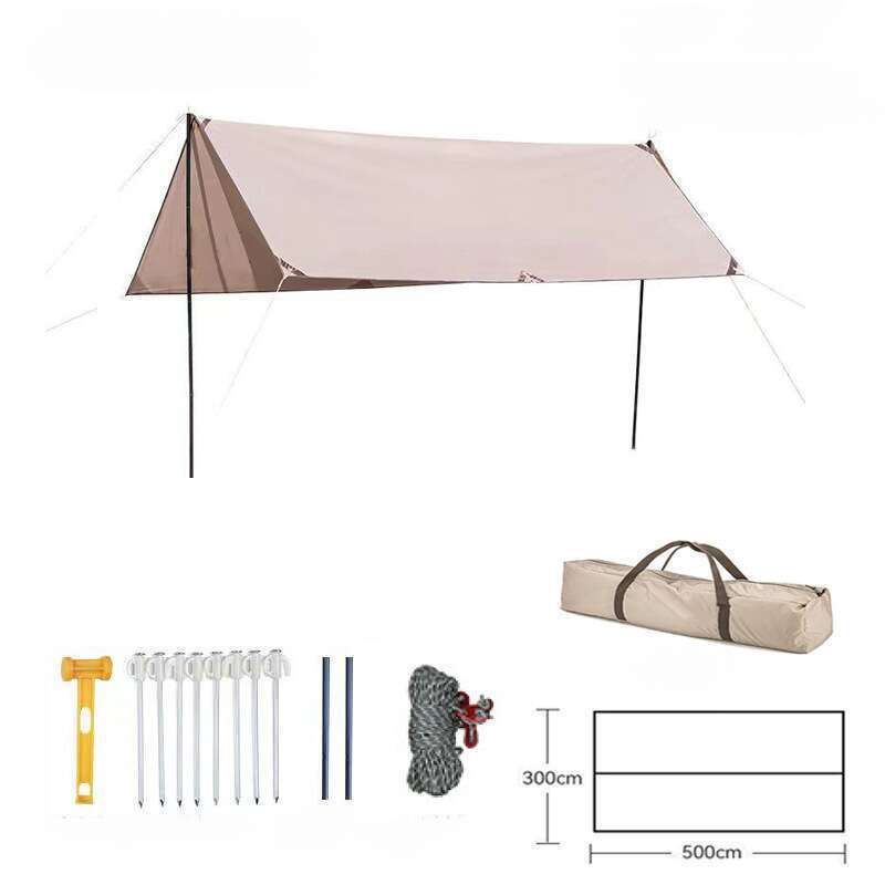 Căldură explozivă! Cort de camping portabil pe plajă, combinat cu adăpost de ploaie și protecție solară, oferind liniște sufletească_voghion.com