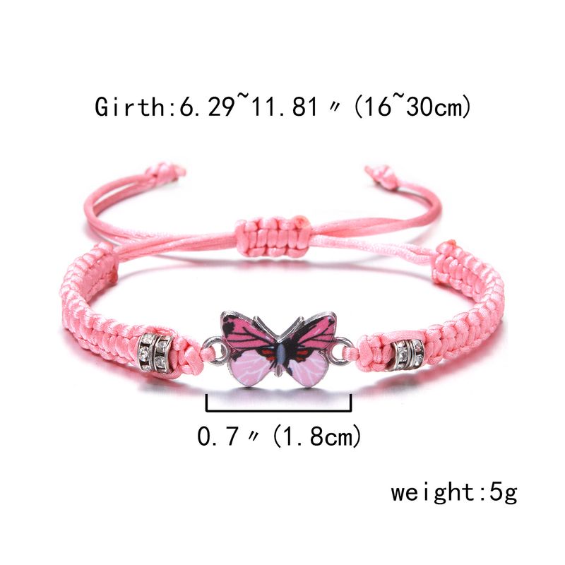 Antieke handgeweven vlinderarmband voor dames in retrostijl, eenvoudig en veelzijdig, verstelbare handgeknoopte sieraden_voghion.com