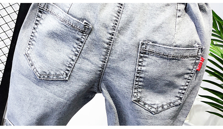 Mutter & Kinder kinder denim shorts kinder jeans Jungen lose shorts zwei-ton shorts_voghion.com