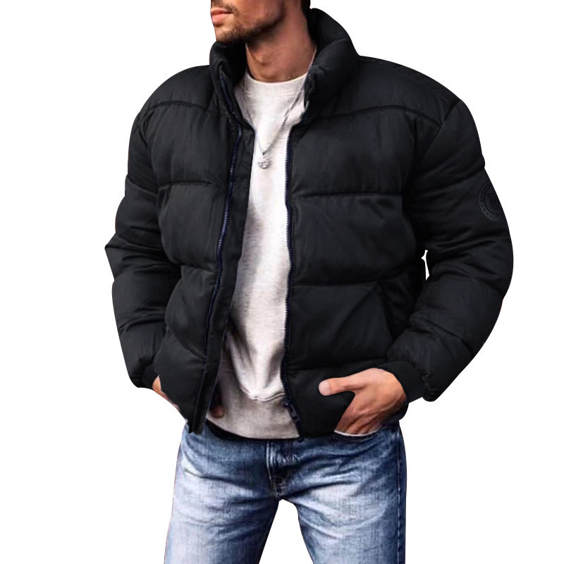 Men's Clothing new men's winter cotton padded jacket winter stand collar down cotton jacket thickened men's cotton padded jacket foreign trade goods_voghion.com