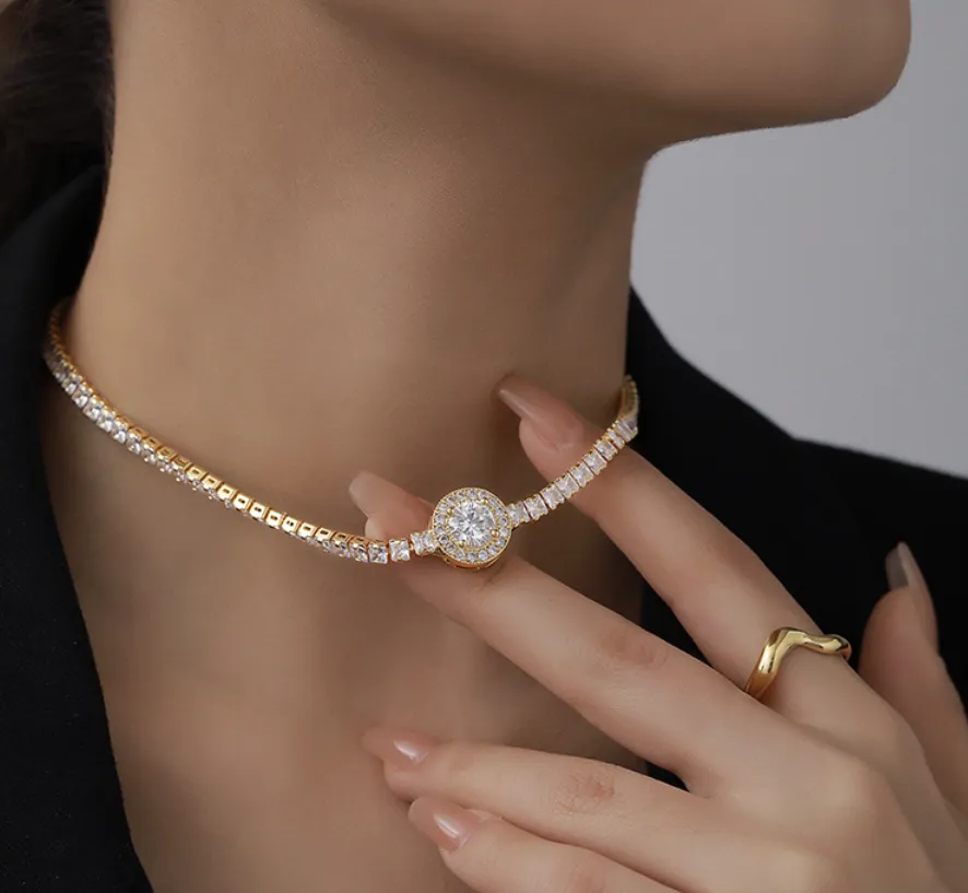 Kæder Kobber Forgyldt Zirkon Simple One Piece Trending Produkter Halskæde Til Kvinder Modesmykker_voghion.com