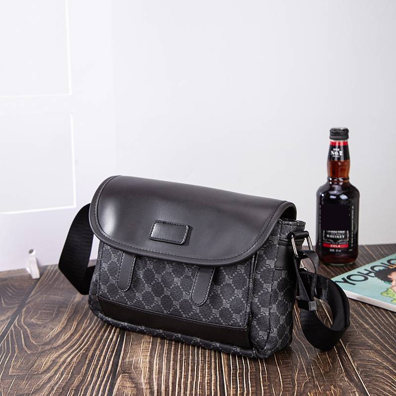 Nuova borsa a tracolla da uomo, casual, versatile, impermeabile, resistente all'usura, grande capacità, borsa a tracolla scozzese, borsa portaoggetti da uomo_voghion.com