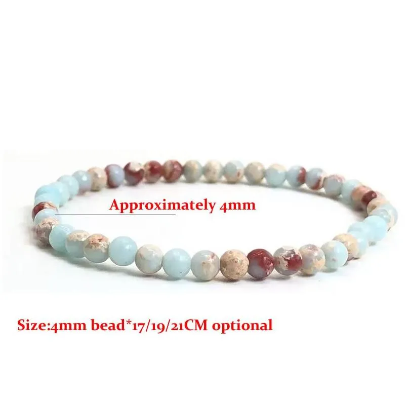 Ketten 4mm Chakra Perlen Energiearmband Natürliche runde Türkis Malachit Stein Stretch Armreifen für Frauen Männer Handgefertigt_voghion.com