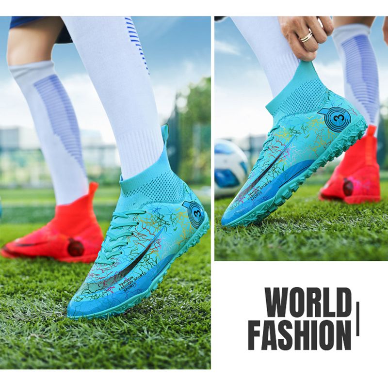 High-Top-Herren-Long-Broken-Nails-Trainings-Fußballschuh für Kinder, Jungen und Mädchen, Größe 48_voghion.com