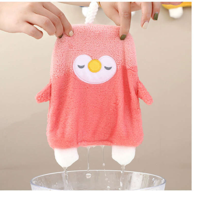 Asciugamano per le mani in velluto corallo, inodore, appendibile, carino, asciugamano per bambini, spesso, assorbente, ad asciugatura rapida_voghion.com