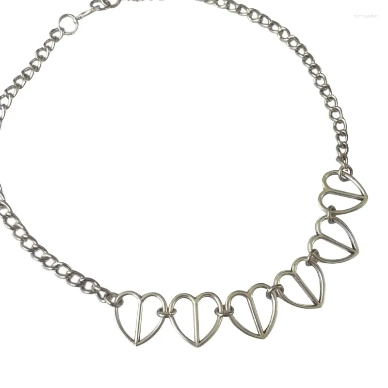 Colier cu inimă goală pentru femei, stil Choker, cadou pentru iubita, bijuterii, lanț, guler_voghion.com