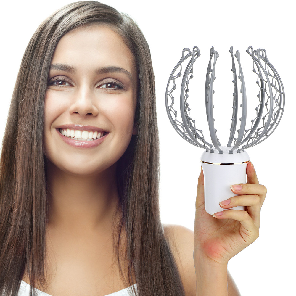 Octopus massage claw multifunctional electric head massager intelligent meridian dredging headache relief_voghion.com