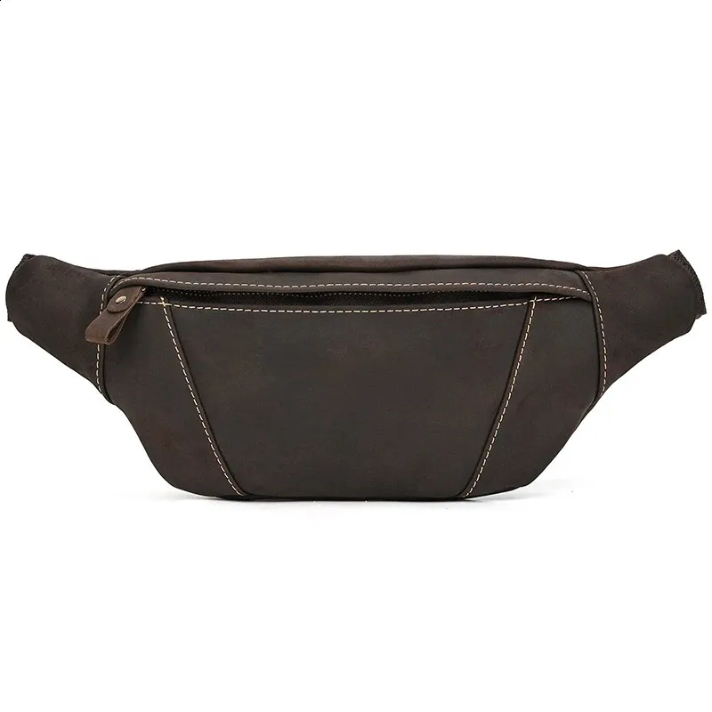 Herren Brusttaschen Crossbody Schulter Mann Männliche Leder Taille Pack SG Tasche Für Outdoor-Sport Gürteltasche Klein 240924_voghion.com