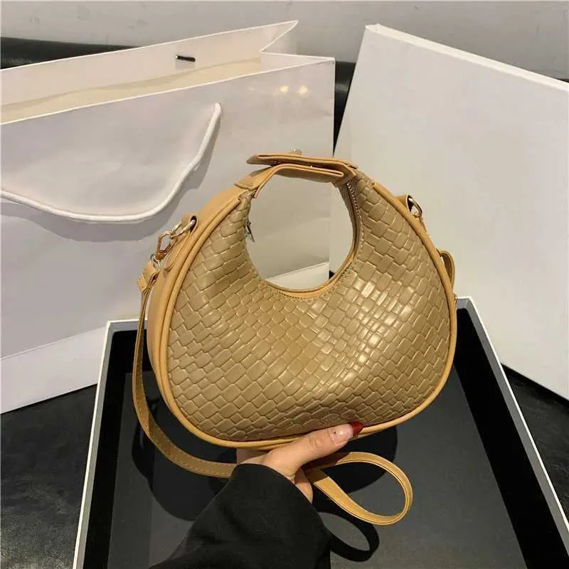 Borsa a tracolla da donna di alta qualità, nuova moda, design di nicchia, stile semplice, borsa a tracolla intrecciata da donna Ba241106_voghion.com