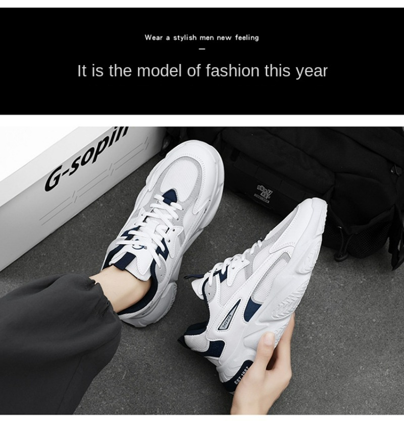 Baskets épaisses en maille respirante pour hommes, chaussures de course à pied, de haute qualité, bout rond, plateforme en caoutchouc, Tenis, nouvelle collection été 2024_voghion.com