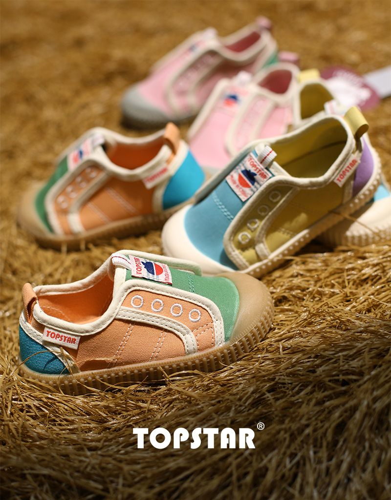 Farblich passende Kinder Canvas Mädchen Cookie Jungen Kindergarten Indoor Babyschuhe_voghion.com