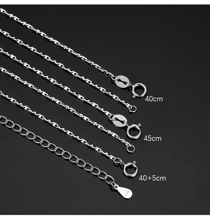 S999 Sterling Pure Sier O Cross Link Chain Collane Shining Bling Collana corta Choker Accessori per gioielli fai da te_voghion.com
