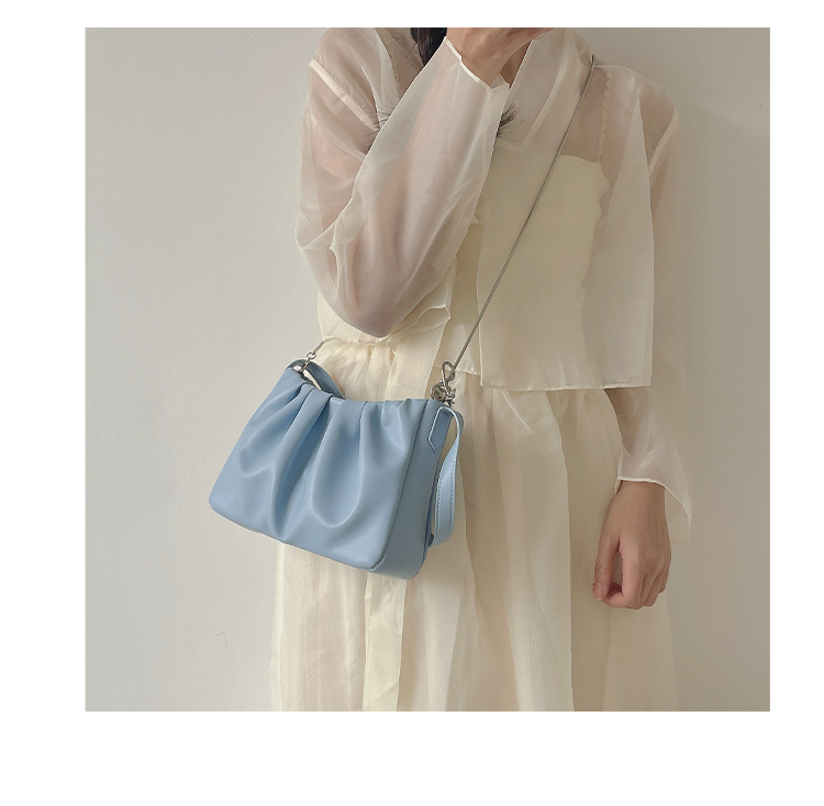 Neue handliche kleine Wolke im französischen Stil 2024 Sommernische plissiert einfache und modische Umhängekette mit einer Schulter_voghion.com