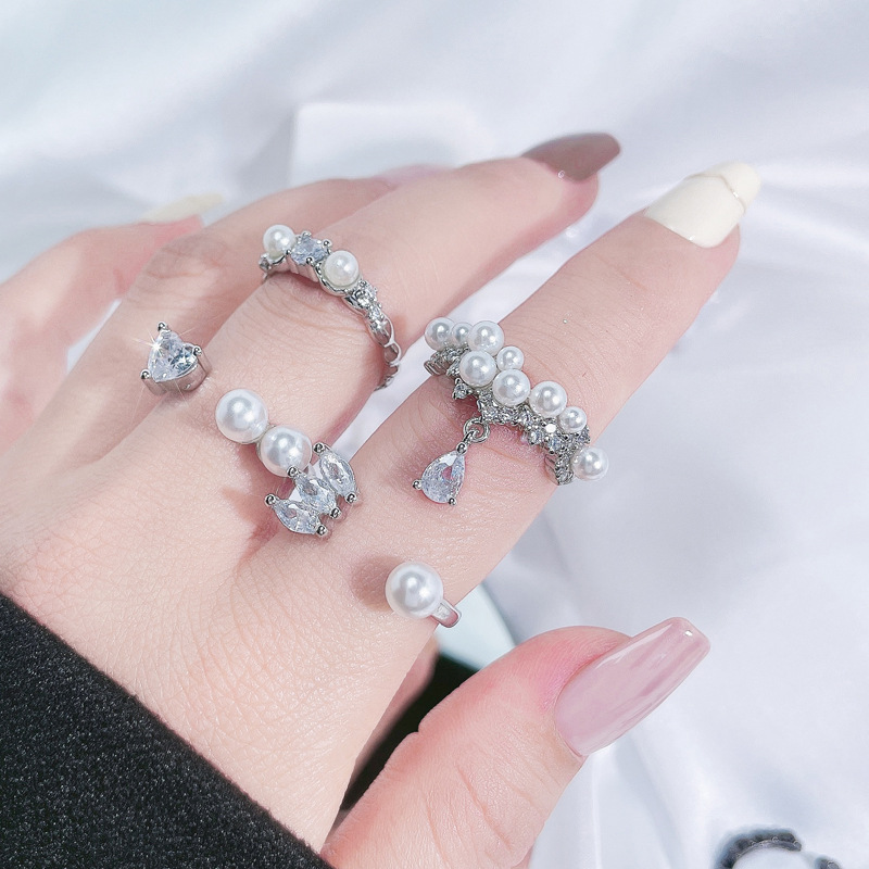 French light luxury pearl inlaid open for women with a high-end feeling, sweet, cool, exquisite autumn winter_voghion.com